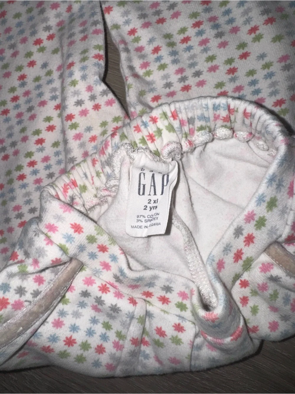 GAP Kids White Floral-Print Pajama Pants